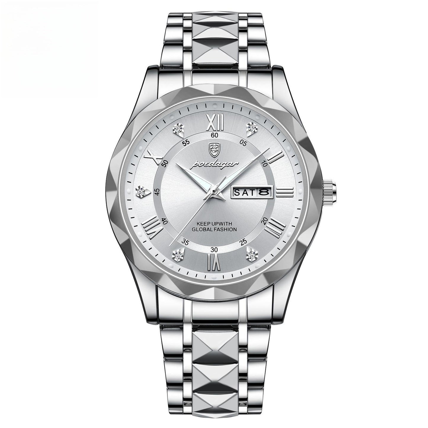 Men’s Waterproof Quartz Watch | Luminous Dial with Double Calendar Display – Durable & Stylish ARVASHAA