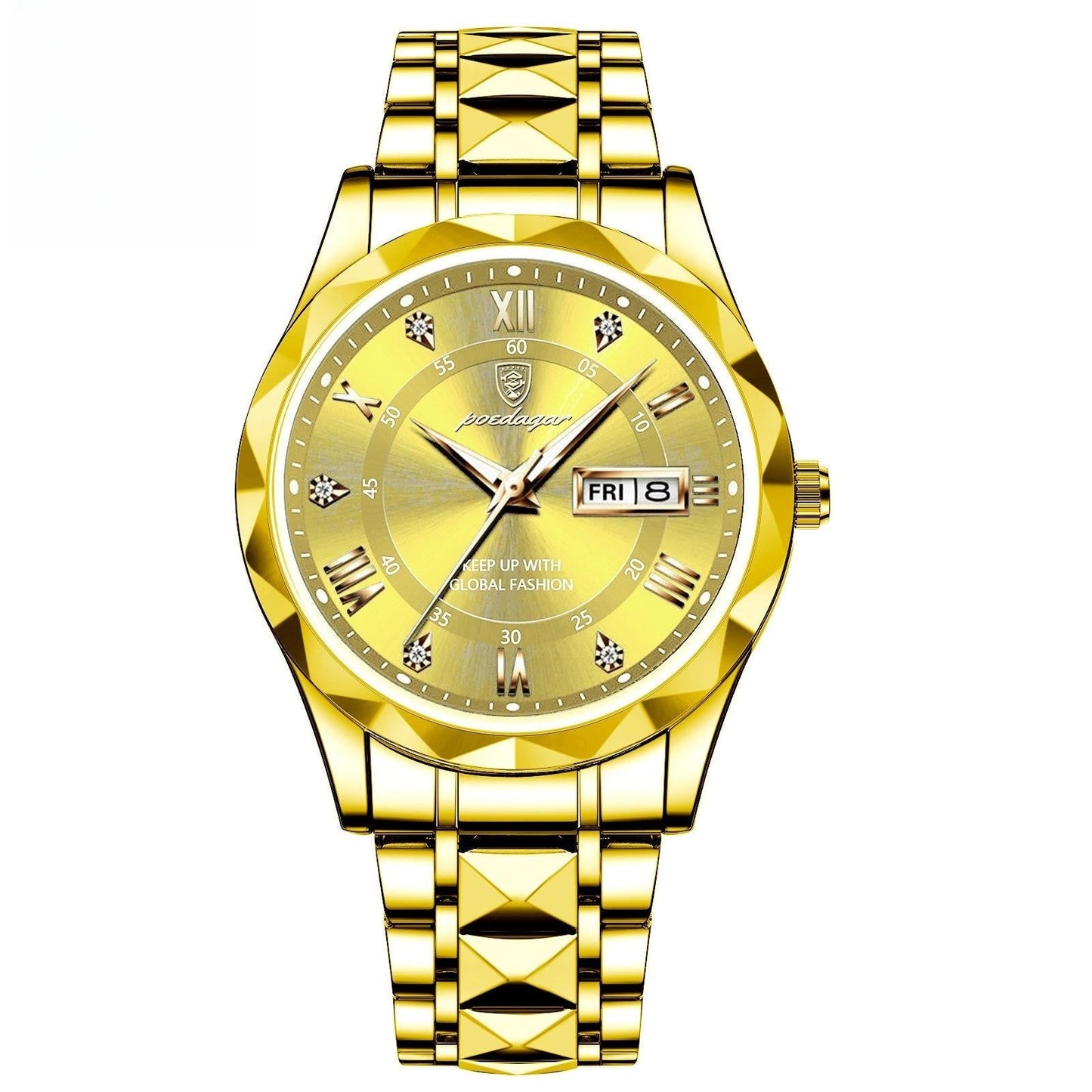 Men’s Waterproof Quartz Watch | Luminous Dial with Double Calendar Display – Durable & Stylish ARVASHAA