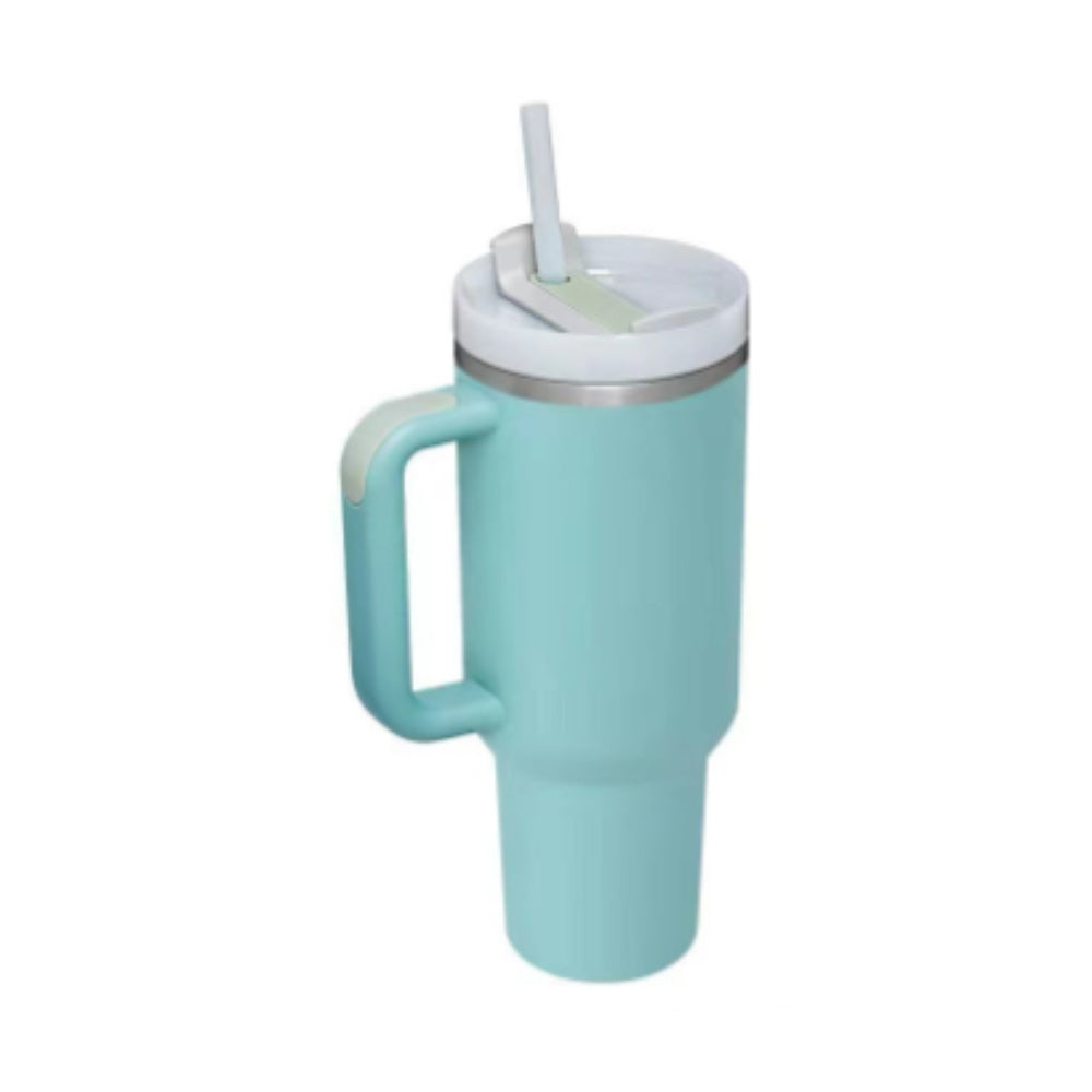 40 Oz Tumbler With Handle Straw Insulated, Stainless Steel Spill Proof Vacuum Coffee Cup Tumbler With Lid Tapered Mug Gifts For Valentine Lover Suitable For Car Gym Office Travel ASKVexperts