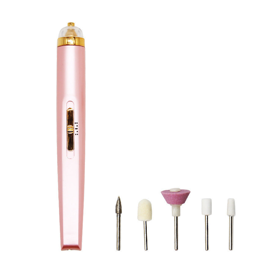 5in1 Manicure Machine Set Electric Nail Drill Polisher Cordless USB Rechargeable With LED Cutters Mill For Manicure Pedicure Accessor ARVASHAA