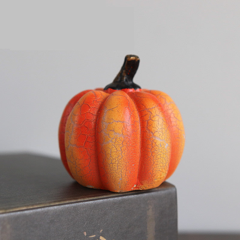 New Halloween Pumpkin Lantern Simulation Pumpkin LED Candle Lamp Resin Luminous Pumpkin ARVASHAA