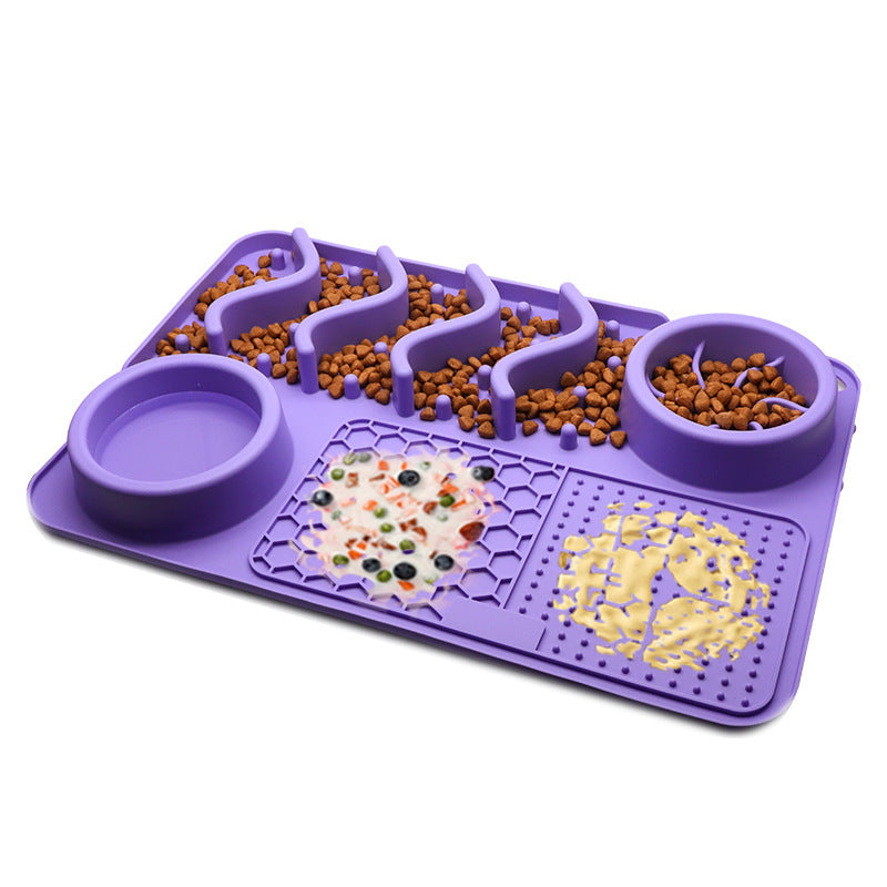 Dog Silicone Licking Pad Pet Licking Mat Silicone Smelling Mat Multifunctional Food Bowl Pets Supplies ARVASHAA