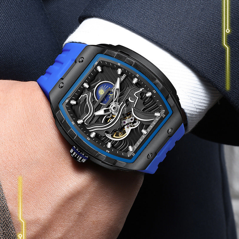 Men's Hollow Automatic Watch Luminous Waterproof Mechanical Watch ARVASHA