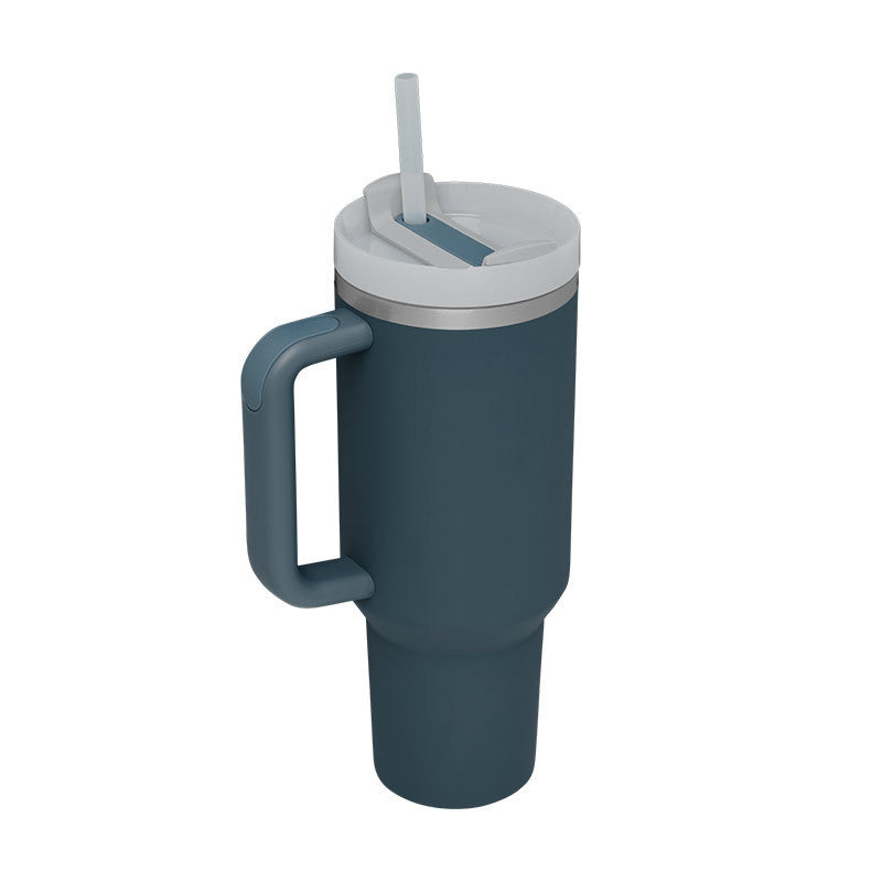 40 Oz Tumbler With Handle Straw Insulated, Stainless Steel Spill Proof Vacuum Coffee Cup Tumbler With Lid Tapered Mug Gifts For Valentine Lover Suitable For Car Gym Office Travel ASKVexperts