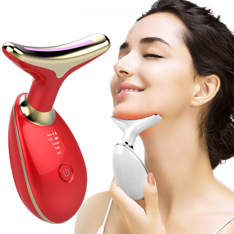 EMS Thermal Neck Lifting And Tighten Massager Electric Microcurrent Wrinkle Remover ARVASHAA
