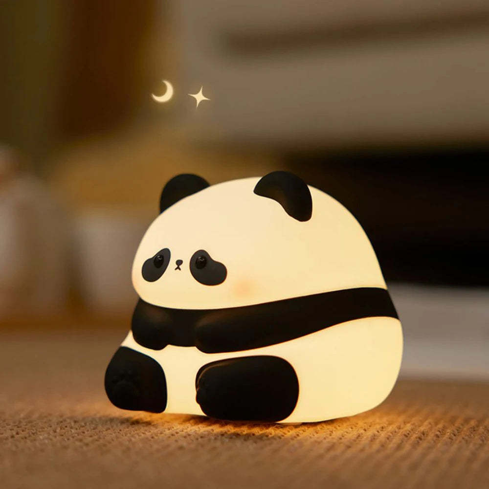 Panda Night Lights For Kids Cute Animal Silicone Timing Rechargeable Lamp Cartoon Panda Bedroom Decoration Kids Boys Girls Gift ARVASHA