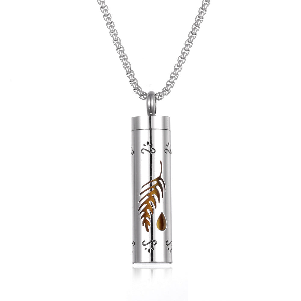 Aromatherapy Pendant Perfume Bottle Essential Oil Titanium Steel ARVASHA