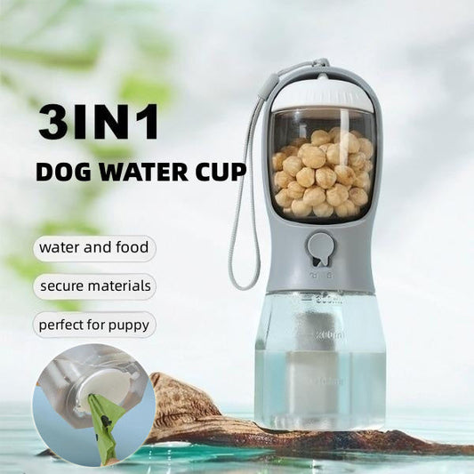 Dog Water Cup Drinking Food Garbage Bag Three-in-one Portable Small Multi-functional Pet Cups Pets Supplies ASKVexperts