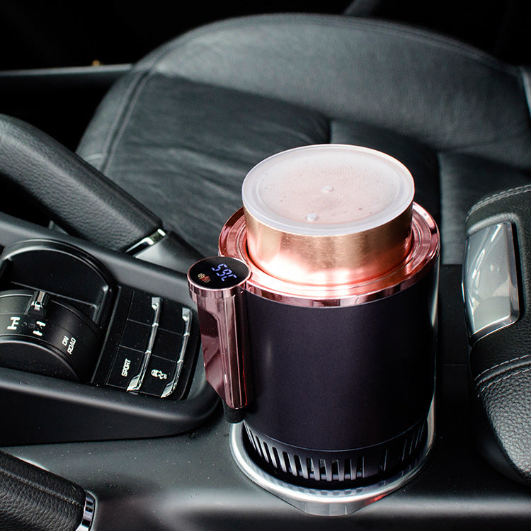 2 In1 Car Heating Cooling Cup 12V Smart Car Cup Holder Digital Temperature Display Drink Cup Warmer Cooler Mini Car Refrigerator ARVASHA