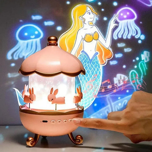 Night Light Projector Kids Nursery Children Room Space Rotation USB Rechargeable Led Night Lamp 12 Films Birthday Christmas Gift ARVASHA