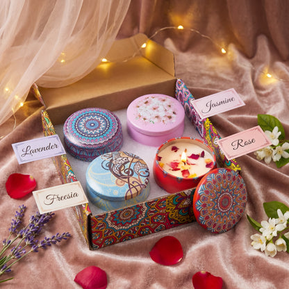 Crystal Bloom Romantik-Kerzenset