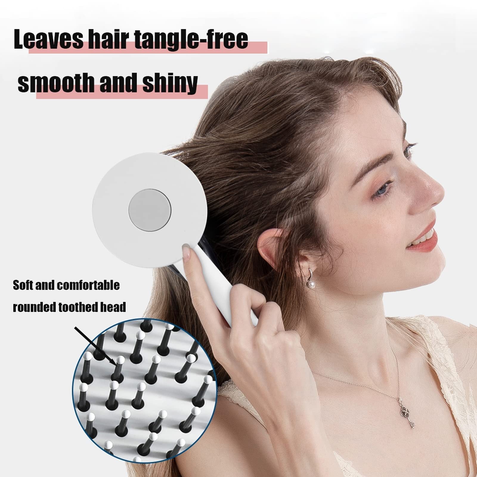 Self-Cleaning Hair Brush – Anti-Static Detangling Scalp Massage Comb for Women & Curly Hair ARVASHAA