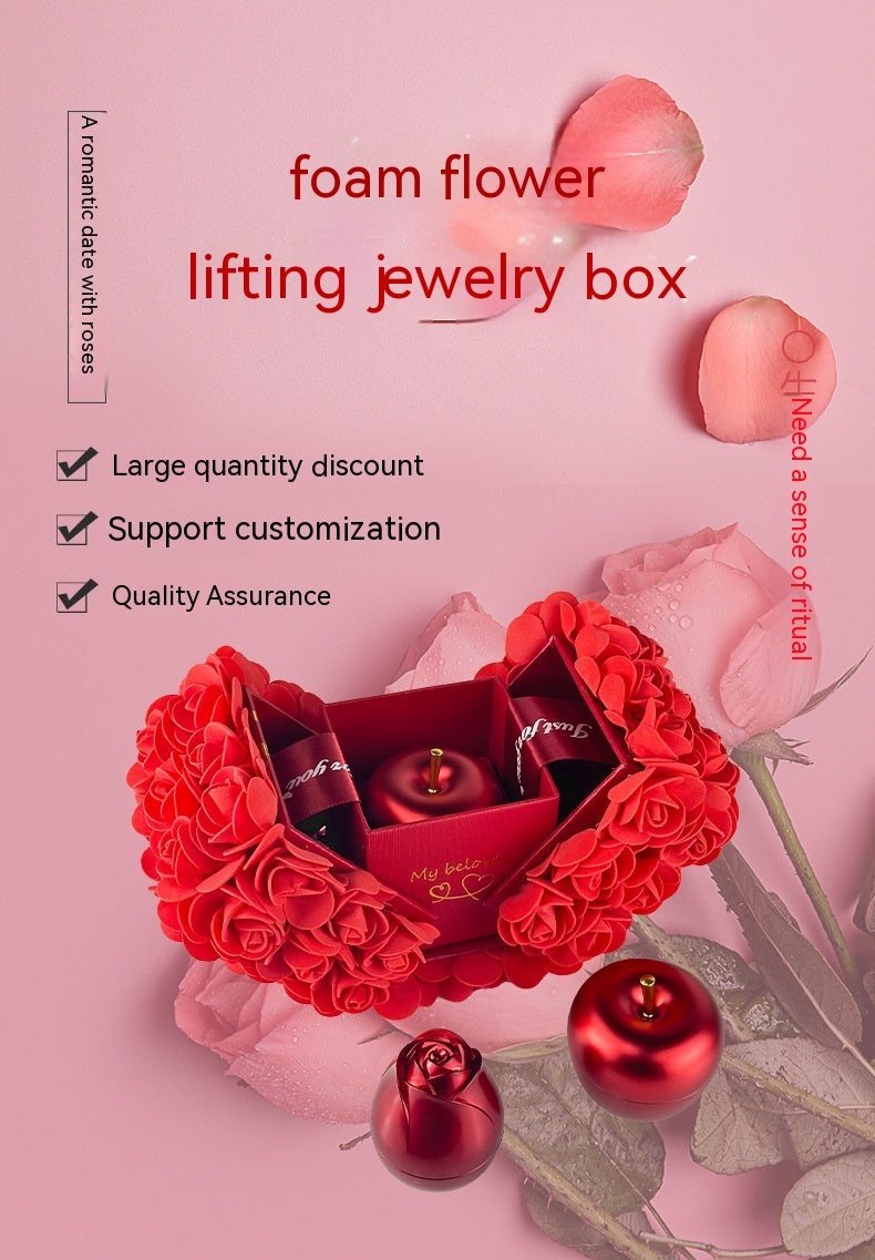 Valentines Day Gift Soap Rose Gift Box Crystal Pendant Necklace Eternal Flower Jewelry Box Set Wedding Birthday Gift For Girlfriend ARVASHAA