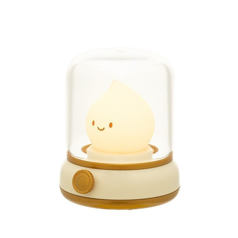 Retro Small Night Lamp Bedroom Mini Desktop LED Cute Night Lamp Creative USB Rechargeable Portable Cartoon Table Lamp For Coffee Bar Hotel Bedroom Home Decor ARVASHA