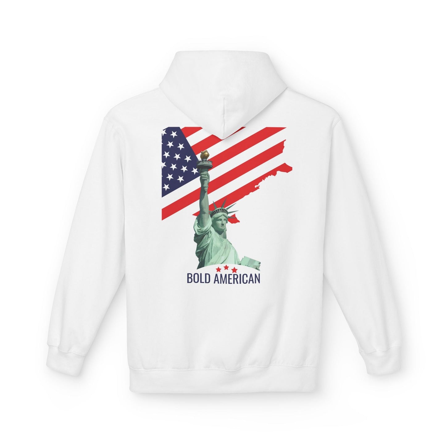 Cozy USA Flag Hoodie  Premium Cotton Blend, Ethical & Sustainable Printify