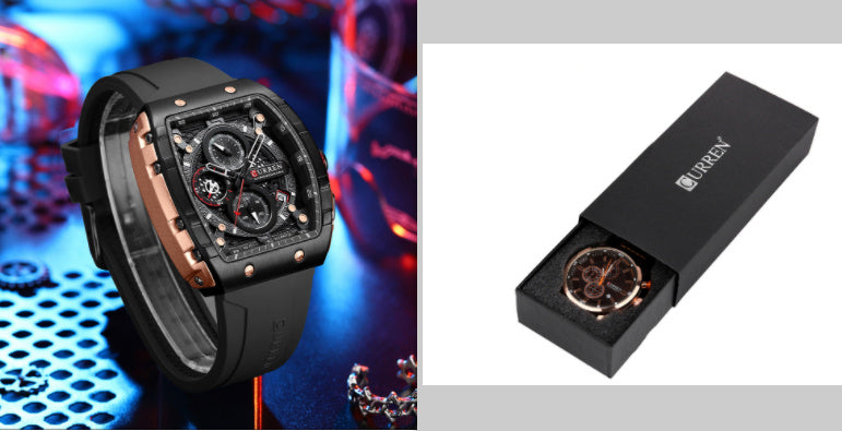 Men's Six-pin Quartz Tape Men's Watch ARVASHA