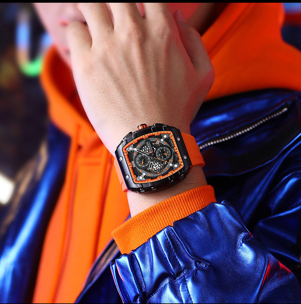 Men's Six-pin Quartz Tape Men's Watch ARVASHA