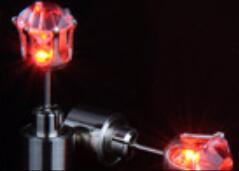 Hot Sale 1PCS Charm LED Earring Light Up Crown Glowing Crystal Stainless Ear Drop Ear Stud Earring Jewelry gift Free Shipping ARVASHAA