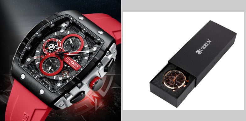 Men's Six-pin Quartz Tape Men's Watch ARVASHA