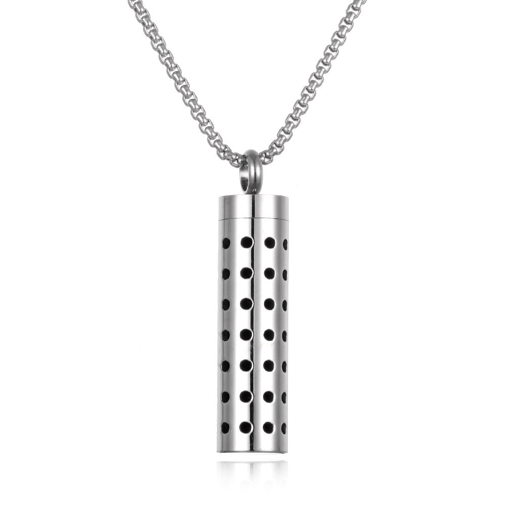 Aromatherapy Pendant Perfume Bottle Essential Oil Titanium Steel ARVASHA