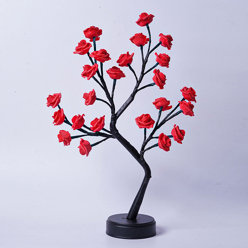 Table Lamp Flower Tree Rose Lamps Fairy Desk Night Lights USB Operated Gifts For Wedding Valentine Christmas Decoration ASKVexperts