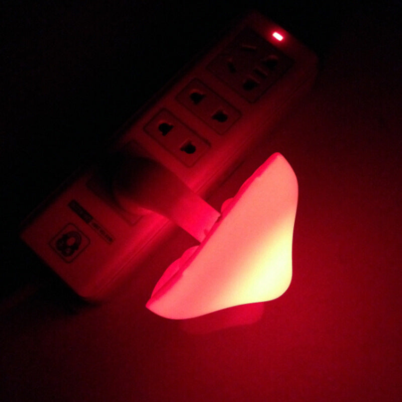 LED Night Light Mushroom Wall Socket Lamp EU US Plug Warm White Light-control Sensor Bedroom Light Home Decoration ARVASHAA