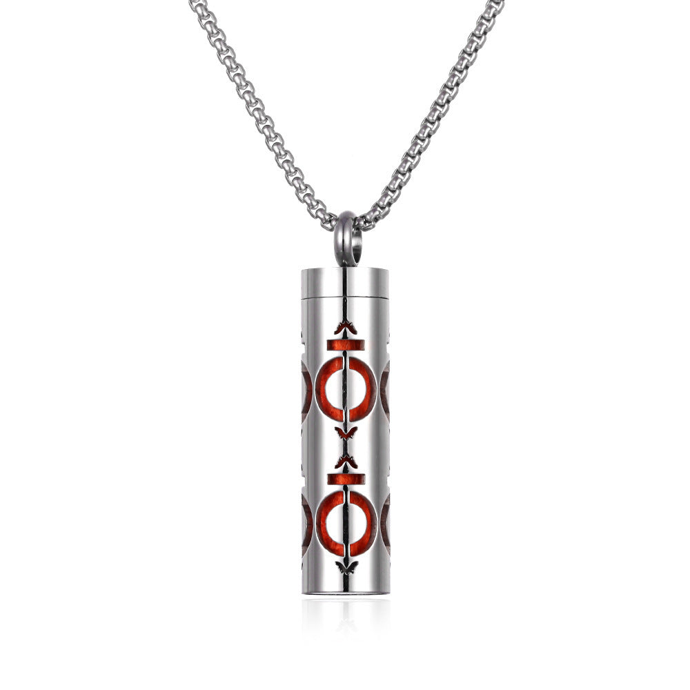 Aromatherapy Pendant Perfume Bottle Essential Oil Titanium Steel ARVASHA