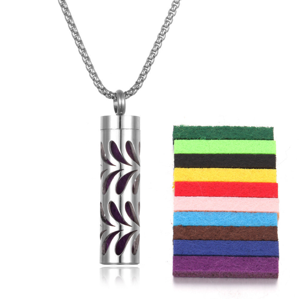 Aromatherapy Pendant Perfume Bottle Essential Oil Titanium Steel ARVASHA