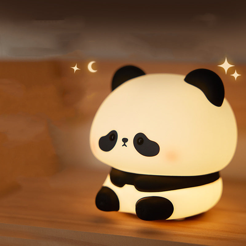 Panda Night Lights For Kids Cute Animal Silicone Timing Rechargeable Lamp Cartoon Panda Bedroom Decoration Kids Boys Girls Gift ARVASHA