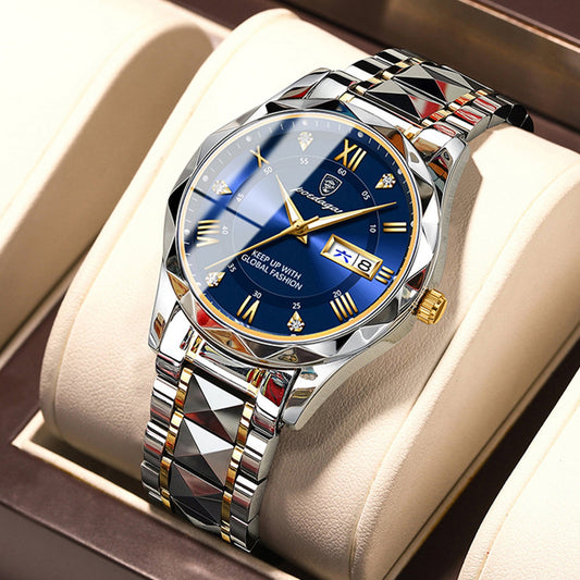 Men's Waterproof Double Calendar Luminous Quartz Watch ARVASHAA