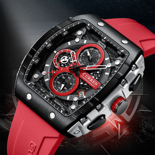 Men's Six-pin Quartz Tape Men's Watch ARVASHA