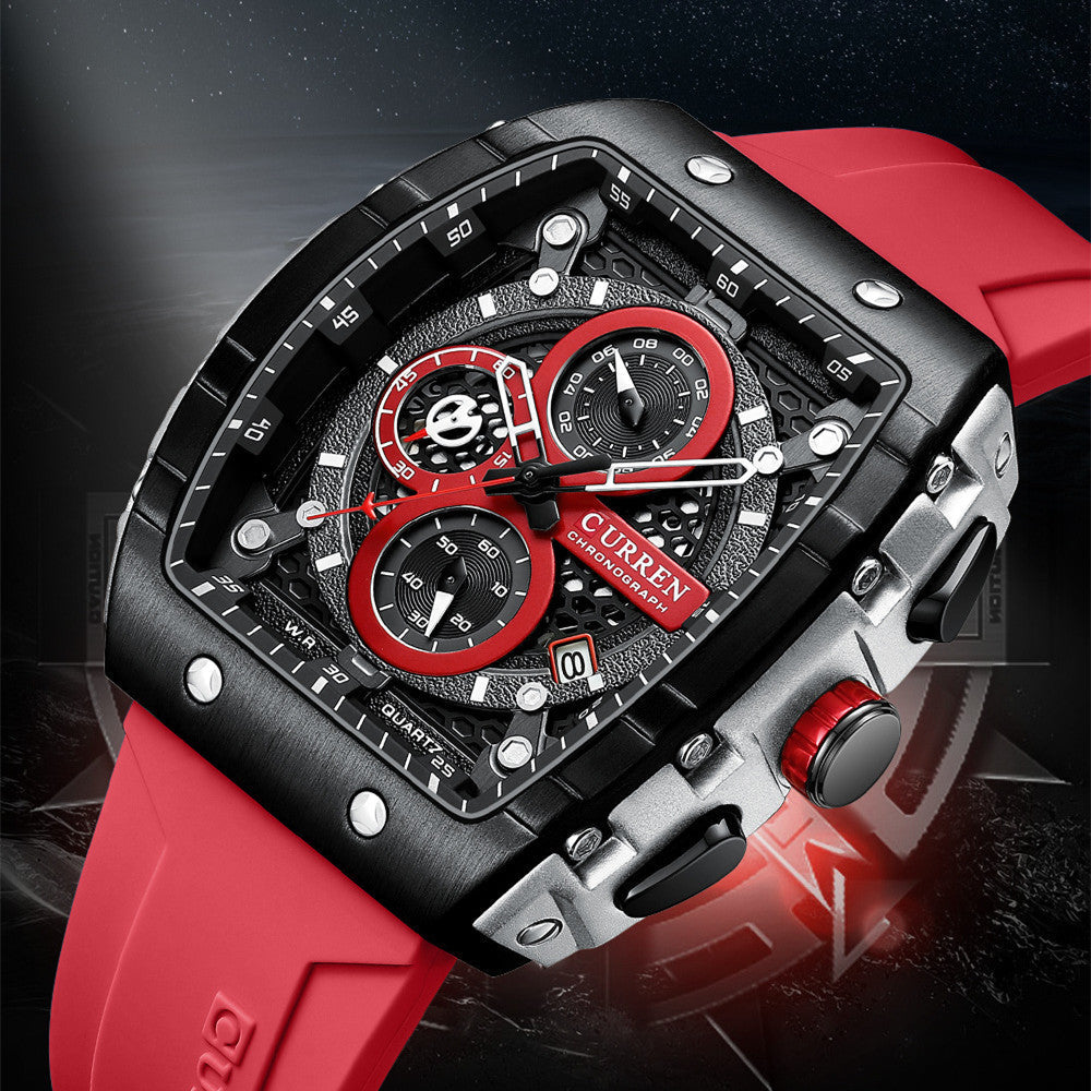 Men's Six-pin Quartz Tape Men's Watch ARVASHA
