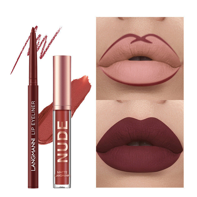 Lip Liner And Lipstick Makeup 12 Pcs Set 6 Matte Lipstick 6 Lip Liner Pens Waterproof Long Lasting Matte Lipstick Beauty Cosmetics Makeup Gift For Girls Lipstick Set ARVASHA