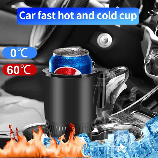 2 In1 Car Heating Cooling Cup 12V Smart Car Cup Holder Digital Temperature Display Drink Cup Warmer Cooler Mini Car Refrigerator ARVASHA