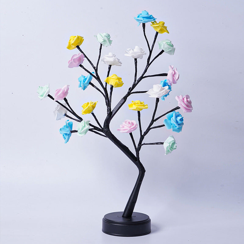 Table Lamp Flower Tree Rose Lamps Fairy Desk Night Lights USB Operated Gifts For Wedding Valentine Christmas Decoration ASKVexperts