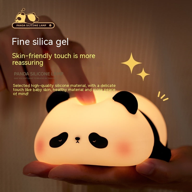 Panda Night Lights For Kids Cute Animal Silicone Timing Rechargeable Lamp Cartoon Panda Bedroom Decoration Kids Boys Girls Gift ARVASHA