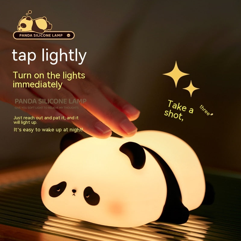 Panda Night Lights For Kids Cute Animal Silicone Timing Rechargeable Lamp Cartoon Panda Bedroom Decoration Kids Boys Girls Gift ARVASHA