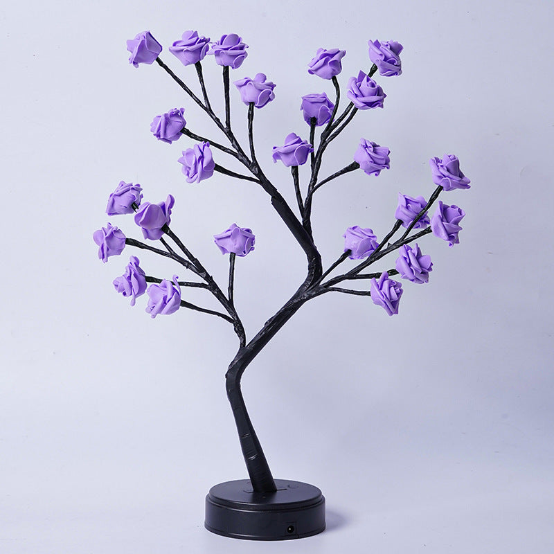 Table Lamp Flower Tree Rose Lamps Fairy Desk Night Lights USB Operated Gifts For Wedding Valentine Christmas Decoration ASKVexperts