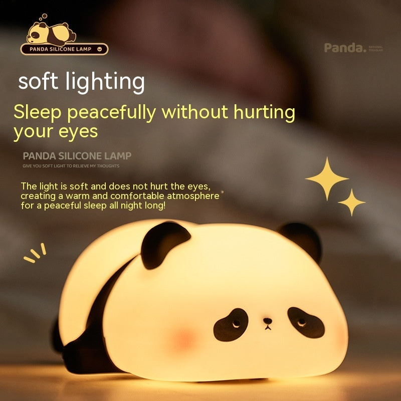 Panda Night Lights For Kids Cute Animal Silicone Timing Rechargeable Lamp Cartoon Panda Bedroom Decoration Kids Boys Girls Gift ARVASHA
