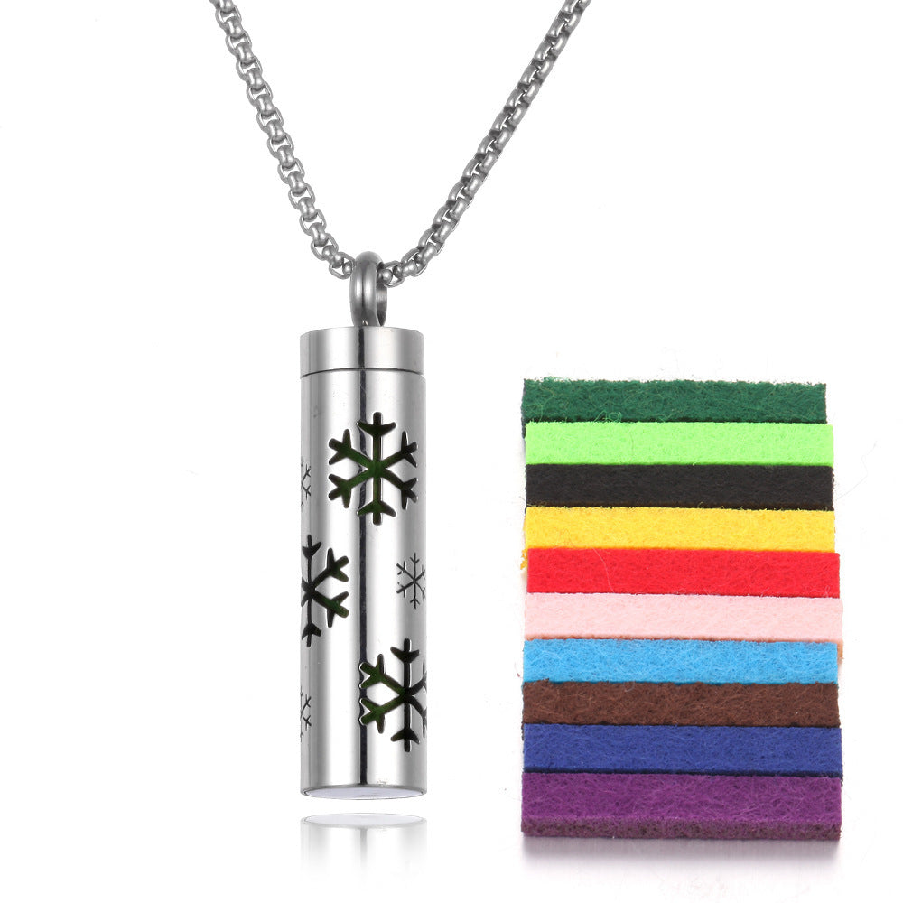 Aromatherapy Pendant Perfume Bottle Essential Oil Titanium Steel ARVASHA