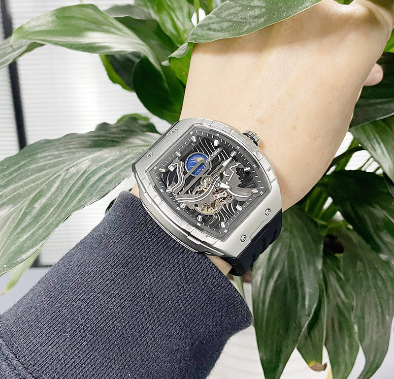 Men's Hollow Automatic Watch Luminous Waterproof Mechanical Watch ARVASHA