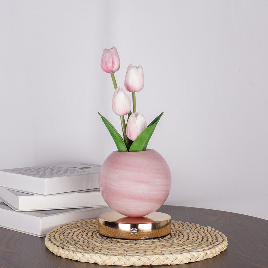 Tulip Artificial Flower Table Lamp with USB Charging