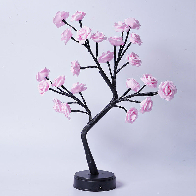 Table Lamp Flower Tree Rose Lamps Fairy Desk Night Lights USB Operated Gifts For Wedding Valentine Christmas Decoration ASKVexperts