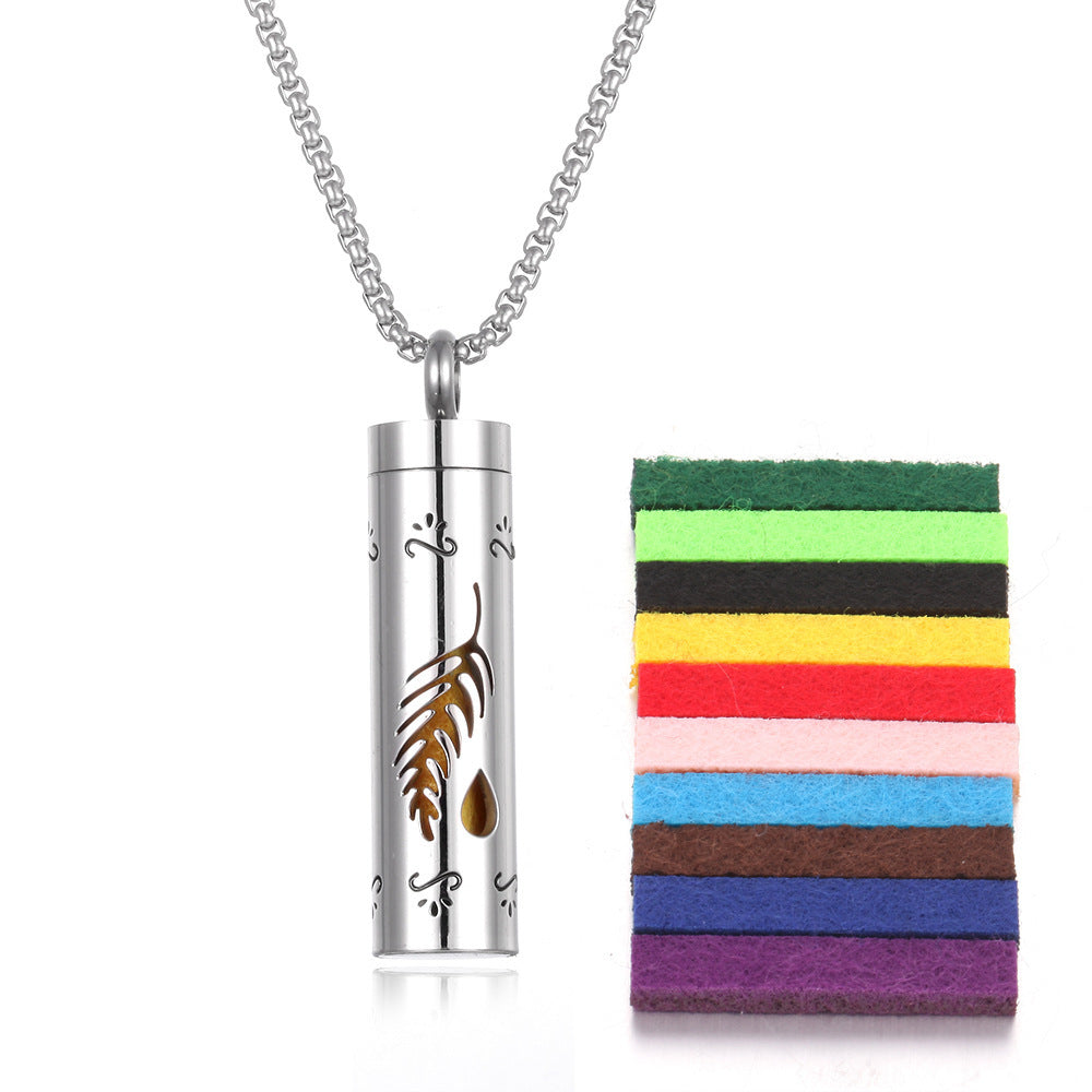 Aromatherapy Pendant Perfume Bottle Essential Oil Titanium Steel ARVASHA