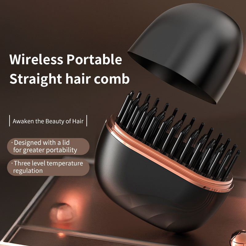 Mini Hair Straightening Comb Wireless Charging Portable Multifunctional Hair Care Not Hurt Hair Styling Comb Hair Straightener ARVASHA