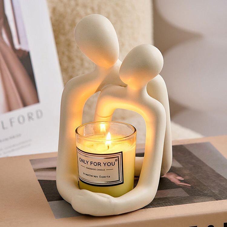 Heartwarming Loving Couple Resin Statue - A Timeless Modern Home Decor Accent For Bookshelves, Office Desks, And Nightstands Valentine's Day Gift ARVASHA