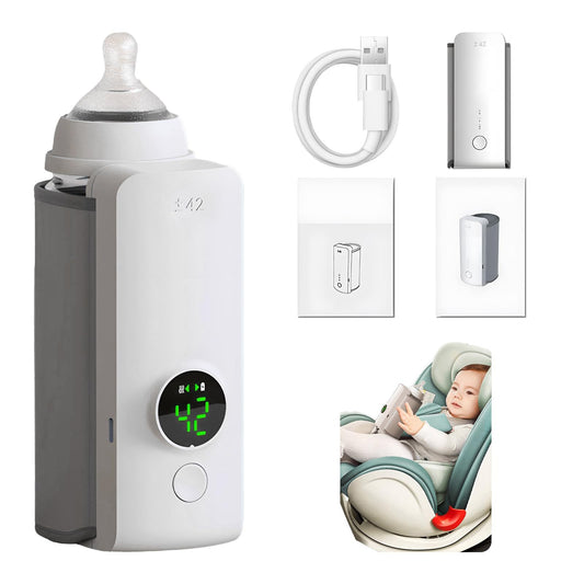 Portable Wireless Rechargeable Baby Bottle Warmer USB Charging And Heating Bag Portable Constant Temperature Milk Warmer Universal Bottle Insulation Sleeve ASKVexperts