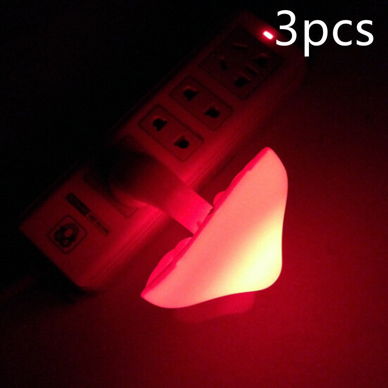 LED Night Light Mushroom Wall Socket Lamp EU US Plug Warm White Light-control Sensor Bedroom Light Home Decoration ARVASHAA