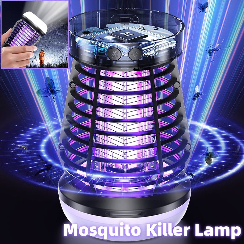 2in1 Mosquito Killer Lamp Electric Fly Catcher USB Rechargeable Electric Mosquito Swatter Electric Fly Trap With Night Light S0S Emergency Light Mosquito Killer Terrace Camping ARVASHA