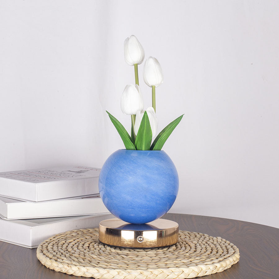 Tulip Artificial Flower Table Lamp with USB Charging
